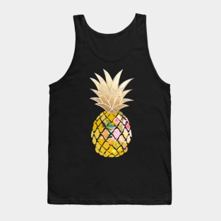 Aloha pineapple, faux gold Tank Top